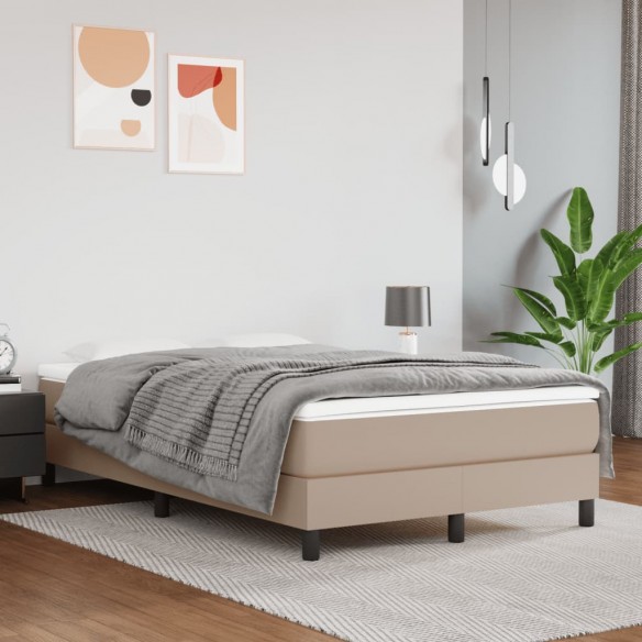 Cadre de lit avec matelas Cappuccino 120x200 cm