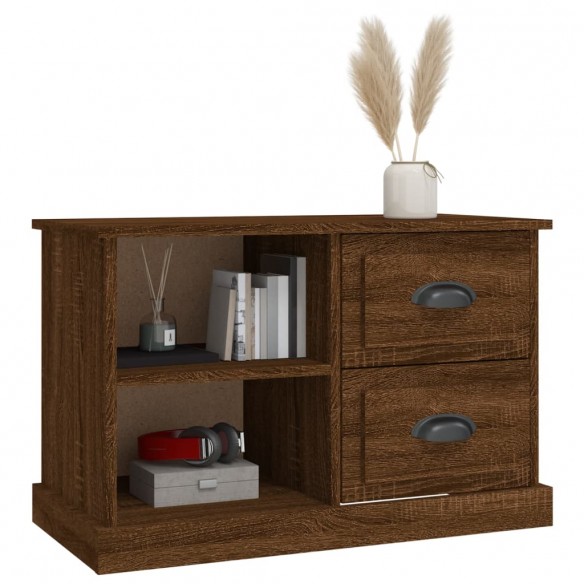 Meuble TV chêne marron 73x35,5x47,5 cm bois d'ingénierie