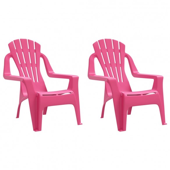 Chaises de jardin pour enfants lot de 2 rose 37x34x44 cm PP