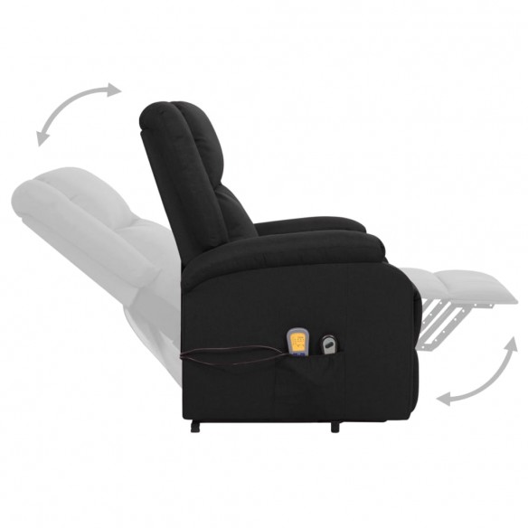 Fauteuil de massage Noir Tissu