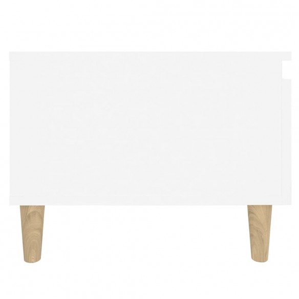 Tables d'appoint 2 pcs Blanc 50x46x35 cm Bois d'ingénierie