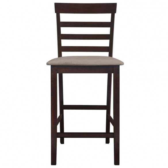 Tabourets de bar 2 pcs Marron Tissu