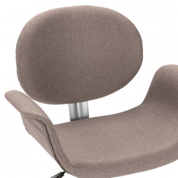 Chaise pivotante de salle à manger Taupe Tissu