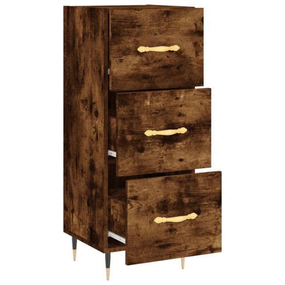 Buffet Chêne fumé 34,5x34x90 cm Bois d'ingénierie