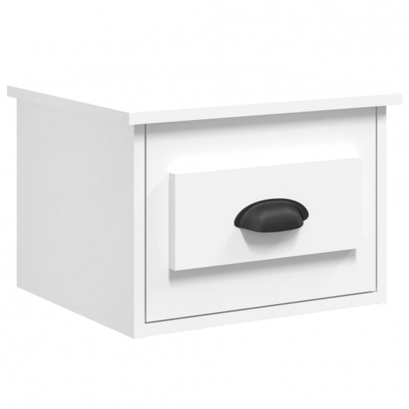 Table de chevet murale blanc 41,5x36x28 cm