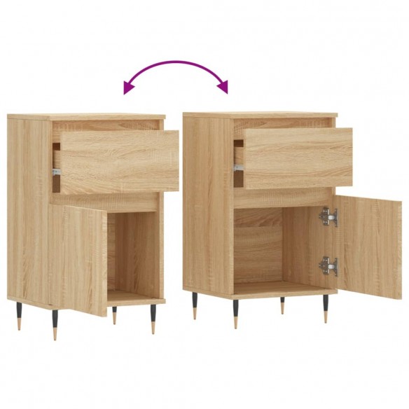 Buffet chêne sonoma 40x35x70 cm bois d'ingénierie