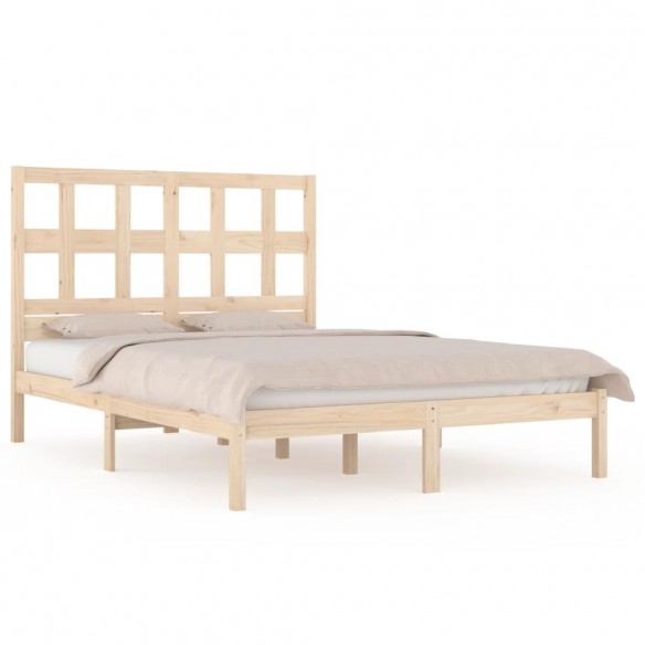 Cadre de lit bois de pin massif 120x190 cm petit double