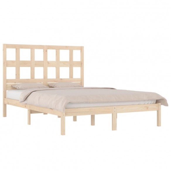 Cadre de lit bois de pin massif 120x190 cm petit double