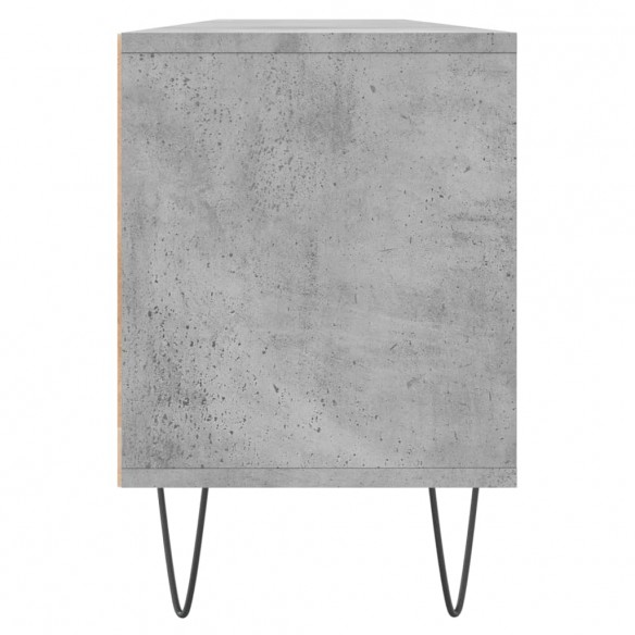 Meuble TV gris béton 150x30x44,5 cm bois d'ingénierie