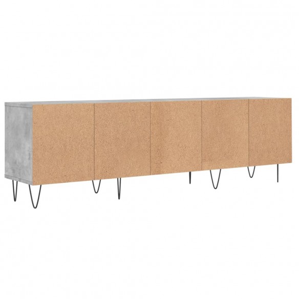 Meuble TV gris béton 150x30x44,5 cm bois d'ingénierie