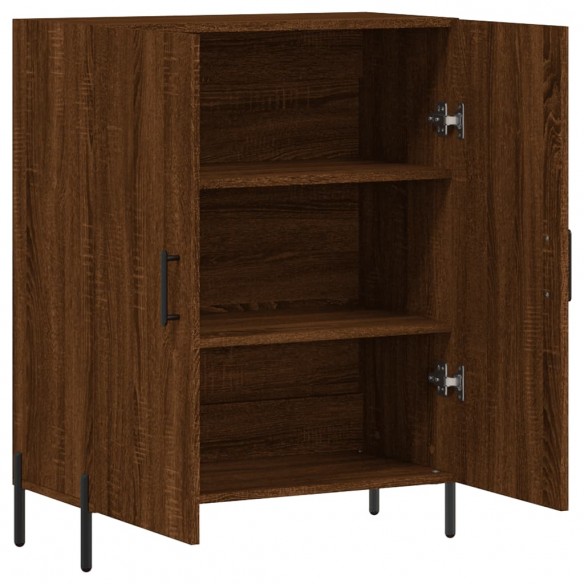 Buffet chêne marron 69,5x34x90 cm bois d'ingénierie