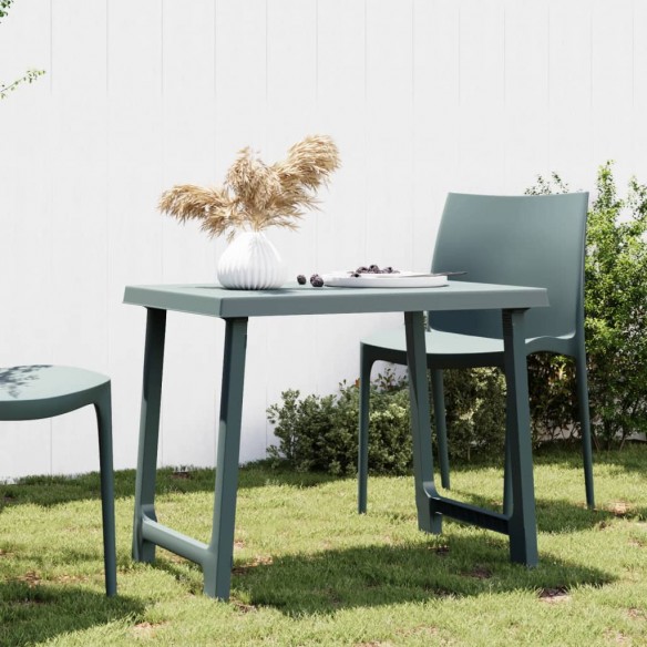 Table de camping vert 79x56x64 cm PP aspect de bois