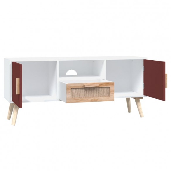 Meuble TV avec portes 105x30x45 cm bois d'ingénierie