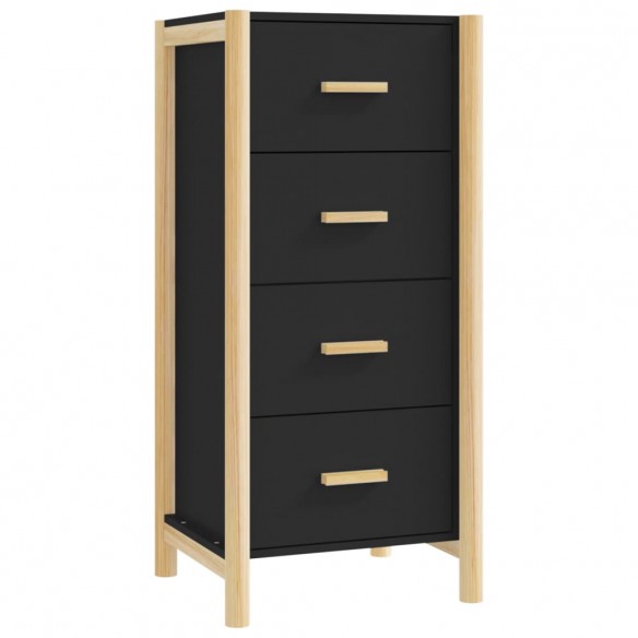 Buffet haut Noir 42x38x90 cm Bois d'ingénierie