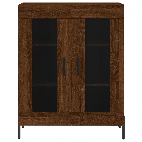 Buffet chêne marron 69,5x34x90 cm bois d'ingénierie