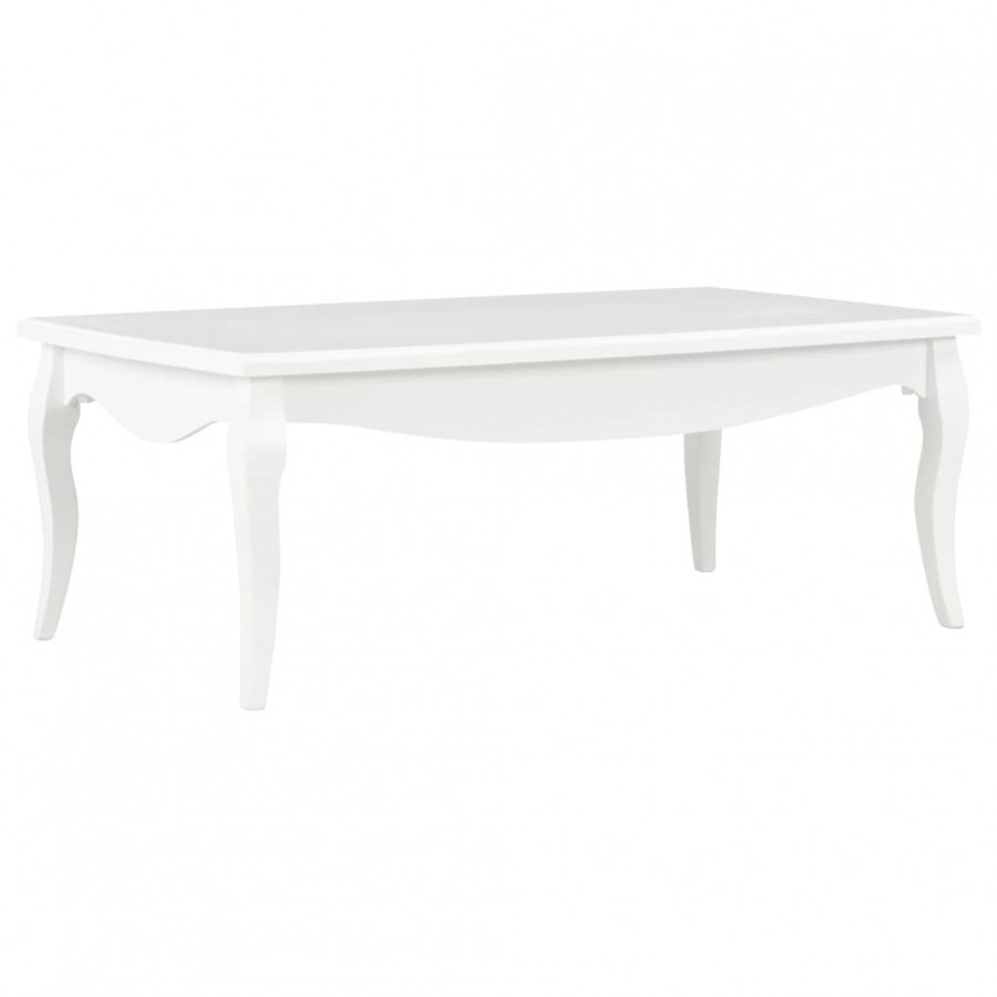 Table basse Blanc 110 x 60 x 40 cm Bois de pin massif