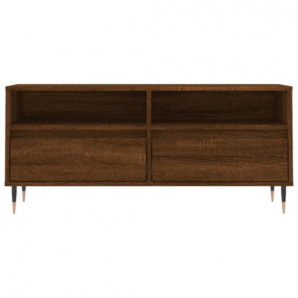 Meuble TV chêne marron 100x34,5x44,5 cm bois d'ingénierie