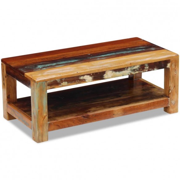 Table basse Bois de récupération massif 90 x 45 x 35 cm