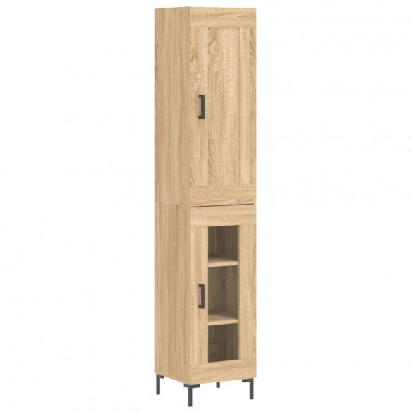 Buffet haut Chêne sonoma 34,5x34x180 cm Bois d'ingénierie