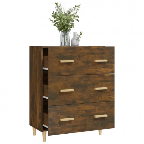 Buffet Chêne fumé 70x34x90 cm Bois d'ingénierie