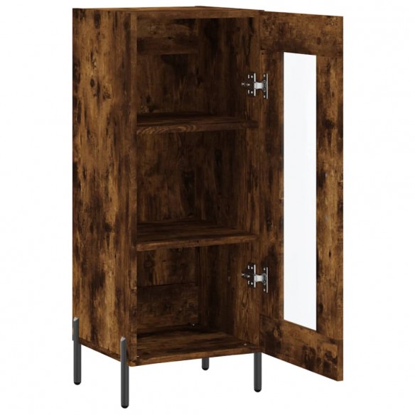 Buffet Chêne fumé 34,5x34x90 cm Bois d'ingénierie