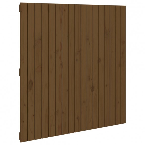 Tête de lit murale Marron miel 108x3x110 cm Bois massif de pin