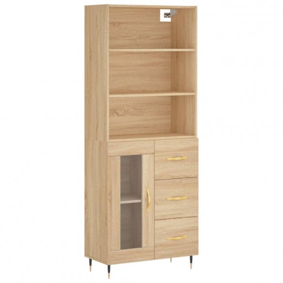 Buffet haut Chêne sonoma 69,5x34x180 cm Bois d'ingénierie