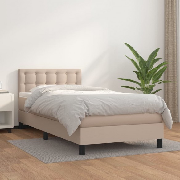 Cadre de lit avec matelas Cappuccino 80x200 cm