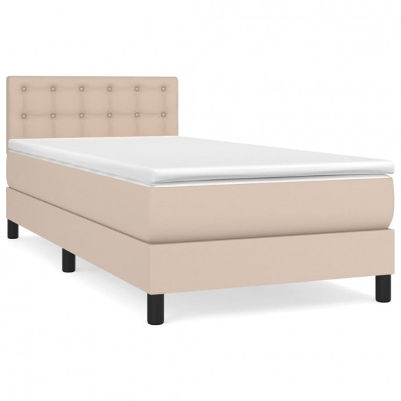 Cadre de lit avec matelas Cappuccino 80x200 cm