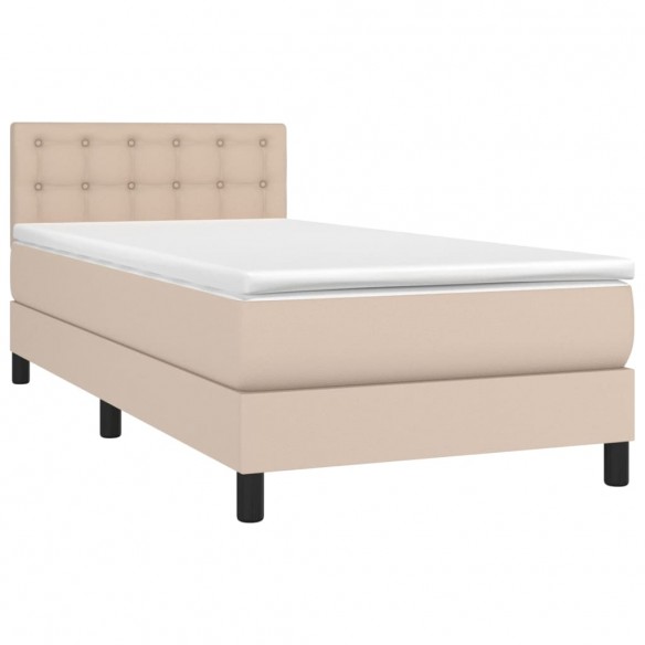 Cadre de lit avec matelas Cappuccino 80x200 cm