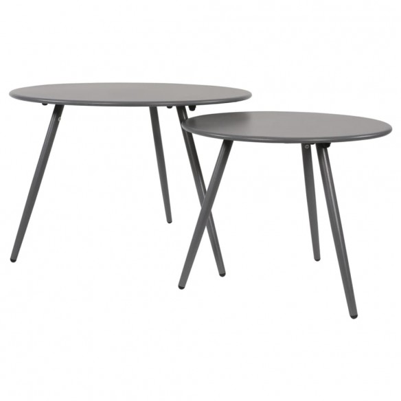 Lesli Living Table d'appoint Rafael 60x41 cm Gris