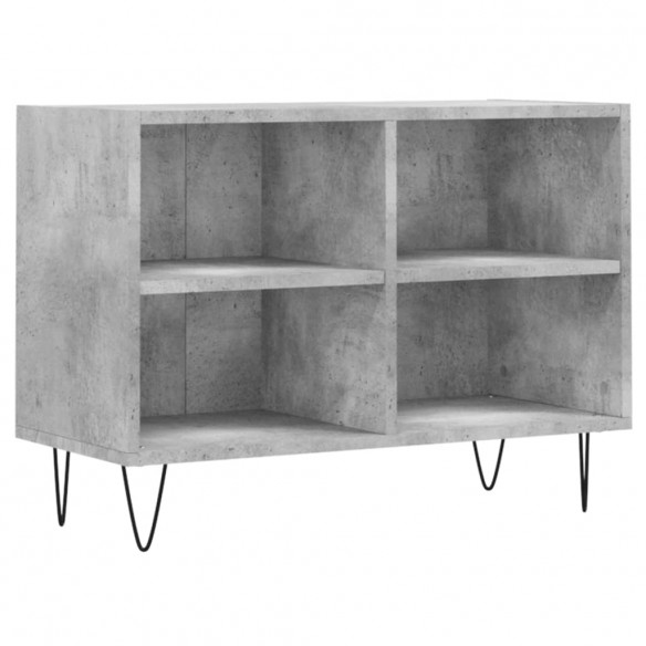 Meuble TV gris béton 69,5x30x50 cm bois d'ingénierie