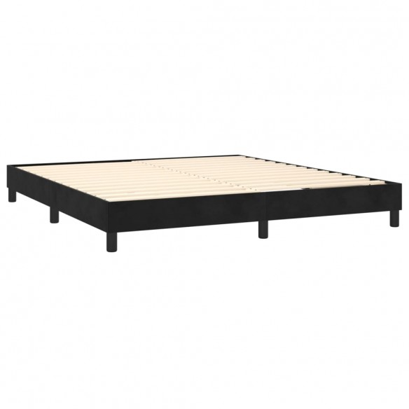 Cadre de lit avec matelas LED Noir 160x200 cm