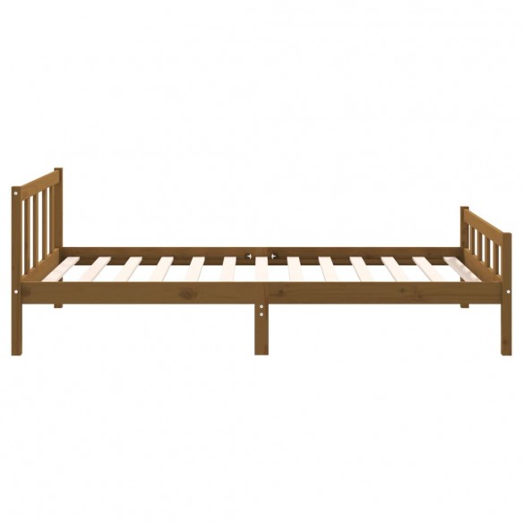 Cadre de lit Marron miel Bois massif 90x200 cm