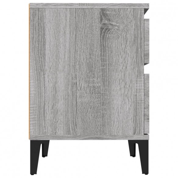 Tables de chevet 2 pcs Sonoma gris 40x35x50 cm