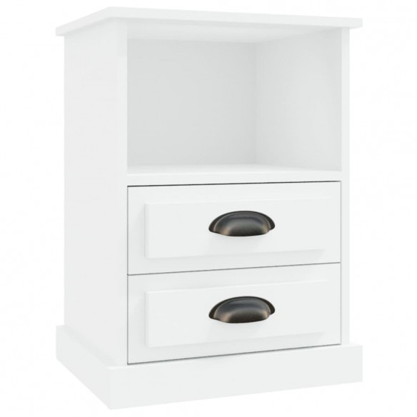 Tables de chevet 2 pcs blanc 43x36x60 cm