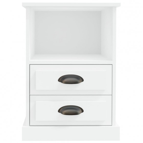 Tables de chevet 2 pcs blanc 43x36x60 cm