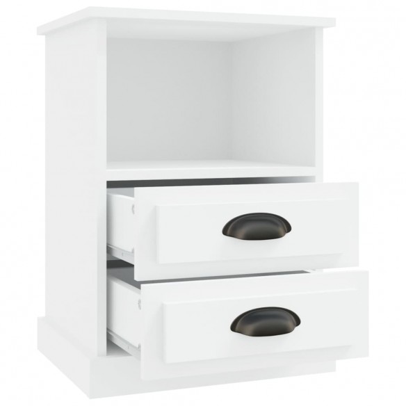 Tables de chevet 2 pcs blanc 43x36x60 cm