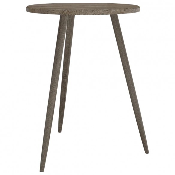 Table de bistro Gris Ø60x76 cm MDF et fer