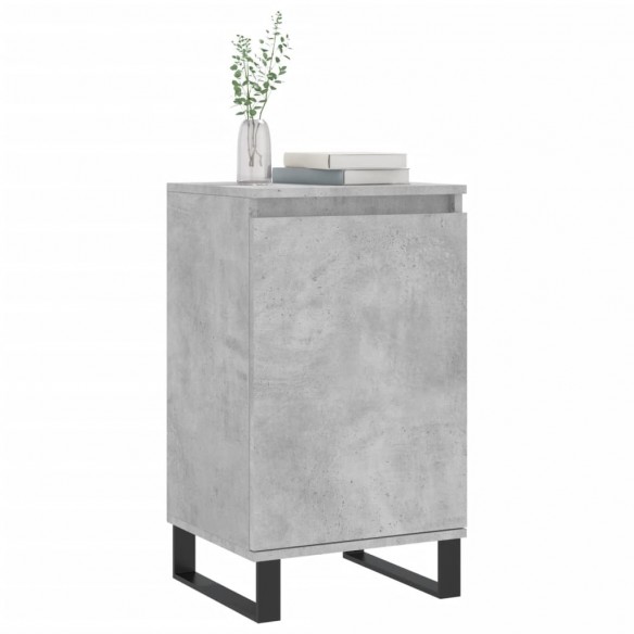 Buffet gris béton 40x35x70 cm bois d'ingénierie