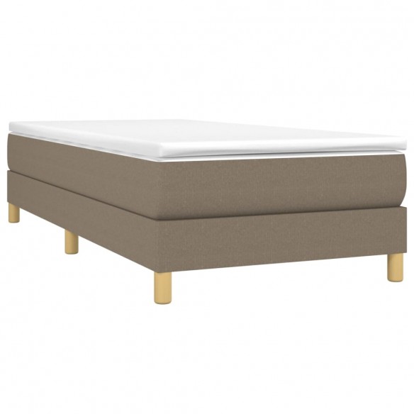 Cadre de lit avec matelas Taupe 80x200 cm Tissu