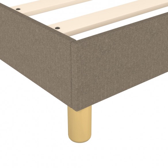 Cadre de lit avec matelas Taupe 80x200 cm Tissu