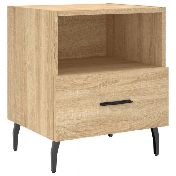 Table de chevet chêne sonoma 40x35x47,5 cm bois d’ingénierie