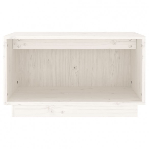 Meuble TV Blanc 60x35x35 cm Bois de pin massif