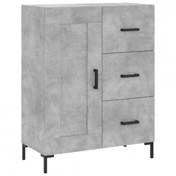 Buffet haut Gris béton 69,5x34x180 cm Bois d'ingénierie