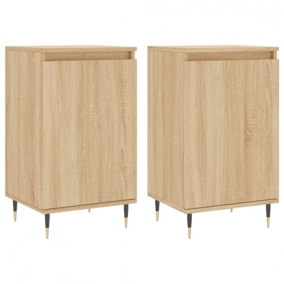 Buffets 2 pcs chêne sonoma 40x35x70 cm bois d'ingénierie