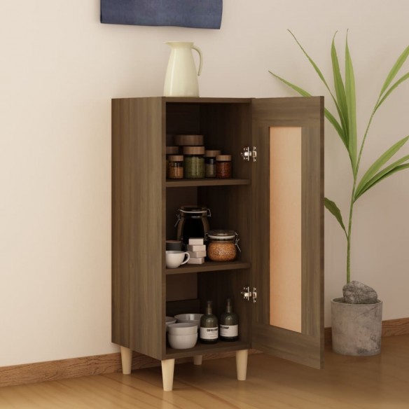 Buffet Chêne marron 34,5x34x90 cm Bois d'ingénierie