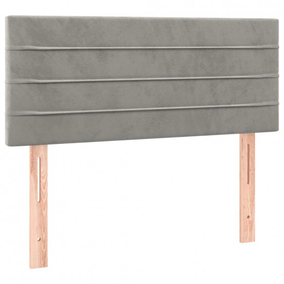 Tête de lit Gris clair 90x5x78/88 cm Velours