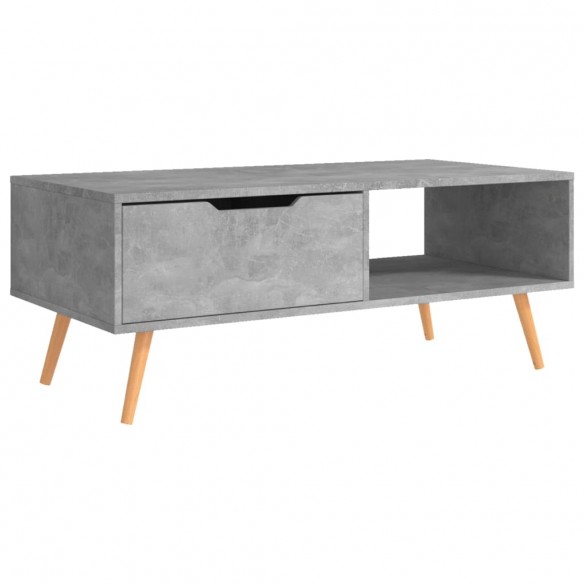 Table basse Gris béton 100x49,5x43 cm Aggloméré