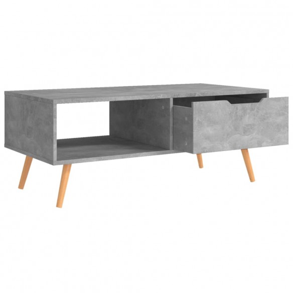 Table basse Gris béton 100x49,5x43 cm Aggloméré